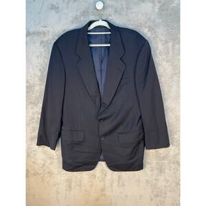 Samuelsohn Como Sports Coat 39R Navy 100% Wool Preppy Blazer Suit Coat